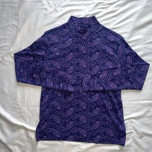 Lands' End Long Sleeve Cotton Mock Turtleneck — Size S (6–8)